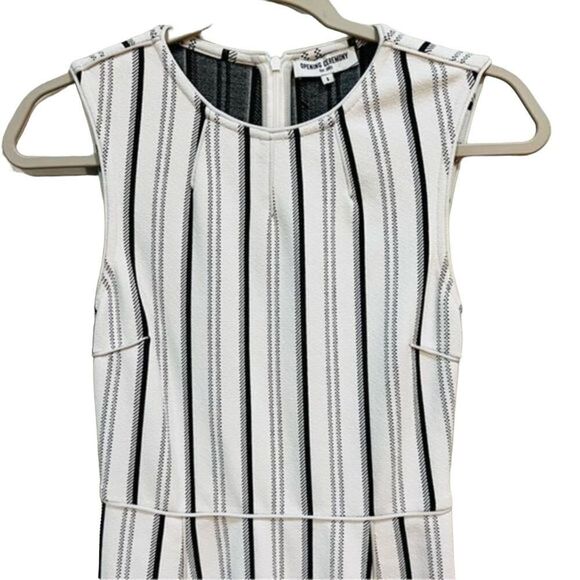 Opening ceremony Womens White Striped Lotus Flutter midi dress size small s - Picture 6 of 12